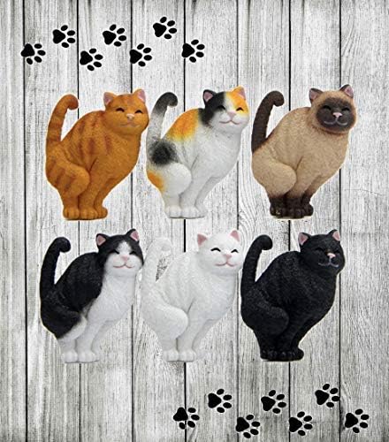 Happy Kats – Juego de imanes para gatos para refrigerador, juego para amantes de los gatos y las mascotas, perfecto para refrigerador, pizarra