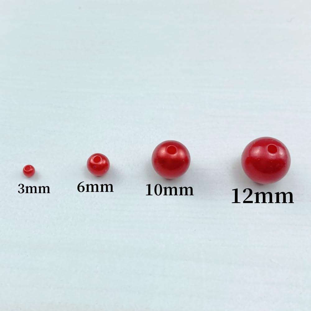 4000 cuentas de perlas para manualidades, perlas de resina de 0.118 pulgadas para hacer joyas, cuentas redondas a granel con agujero para collares,