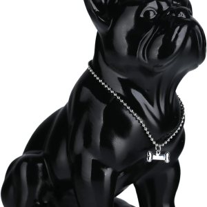 XYQXYQ Estatua de bulldog francés de metal, colorida estatua de perro de resina sentada, bulldog británico, decoración del hogar, estatua de bulldog XYQXYQ Estatua de bulldog francés de metal, colorida estatua de perro de resina sentada, bulldog británico, decoración del hogar, estatua de bulldog