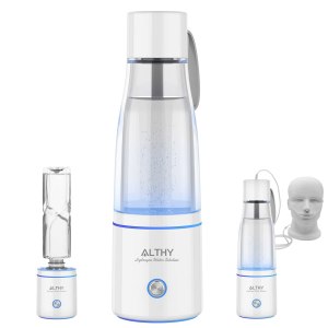 ALTHY Generador de botellas de agua de hidrógeno molecular premium Rendimiento Dupont SPE+PEM Tecnología de doble cámara 6.8 fl oz portátil con ALTHY Generador de botellas de agua de hidrógeno molecular premium Rendimiento Dupont SPE+PEM Tecnología de doble cámara 6.8 fl oz portátil con