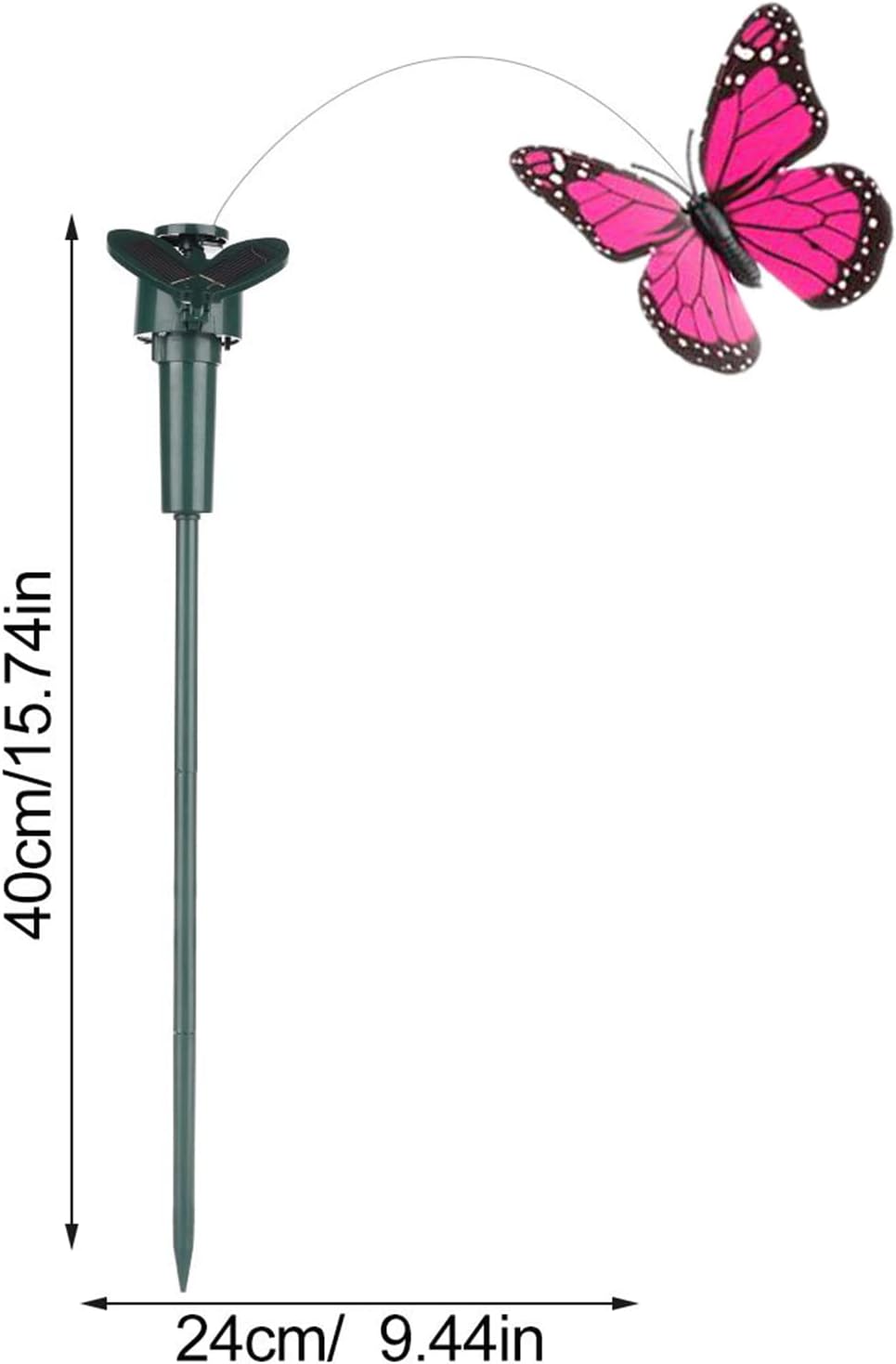 Simulación de vuelo de mariposa para decoración de jardín, decoración de ventanas, decoración de patios, alimentado por panel solar (general)