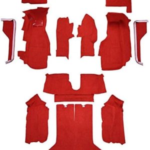 ACC Alfombra de marca compatible con Chevrolet Corvette, Coupe, 1984 a 1987, kit completo con almohadilla (815-pelo de corte de felpa roja) ACC Alfombra de marca compatible con Chevrolet Corvette, Coupe, 1984 a 1987, kit completo con almohadilla (815-pelo de corte de felpa roja)