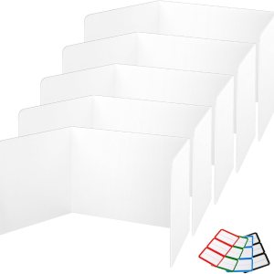 CREGEAR Tablero de póster, paquete de 5 escudos de privacidad para el aula para escritorio de estudiantes, tablero de presentación de 0.157 in de CREGEAR Tablero de póster, paquete de 5 escudos de privacidad para el aula para escritorio de estudiantes, tablero de presentación de 0.157 in de