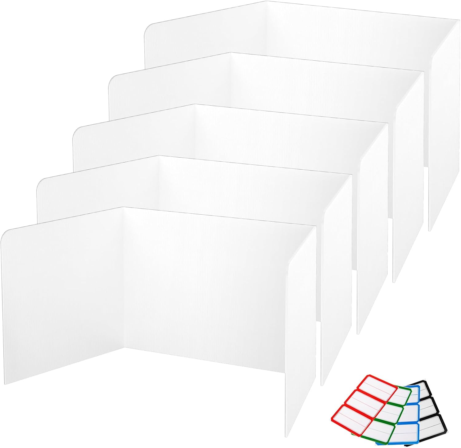 CREGEAR Tablero de póster, paquete de 5 escudos de privacidad para el aula para escritorio de estudiantes, tablero de presentación de 0.157 in de