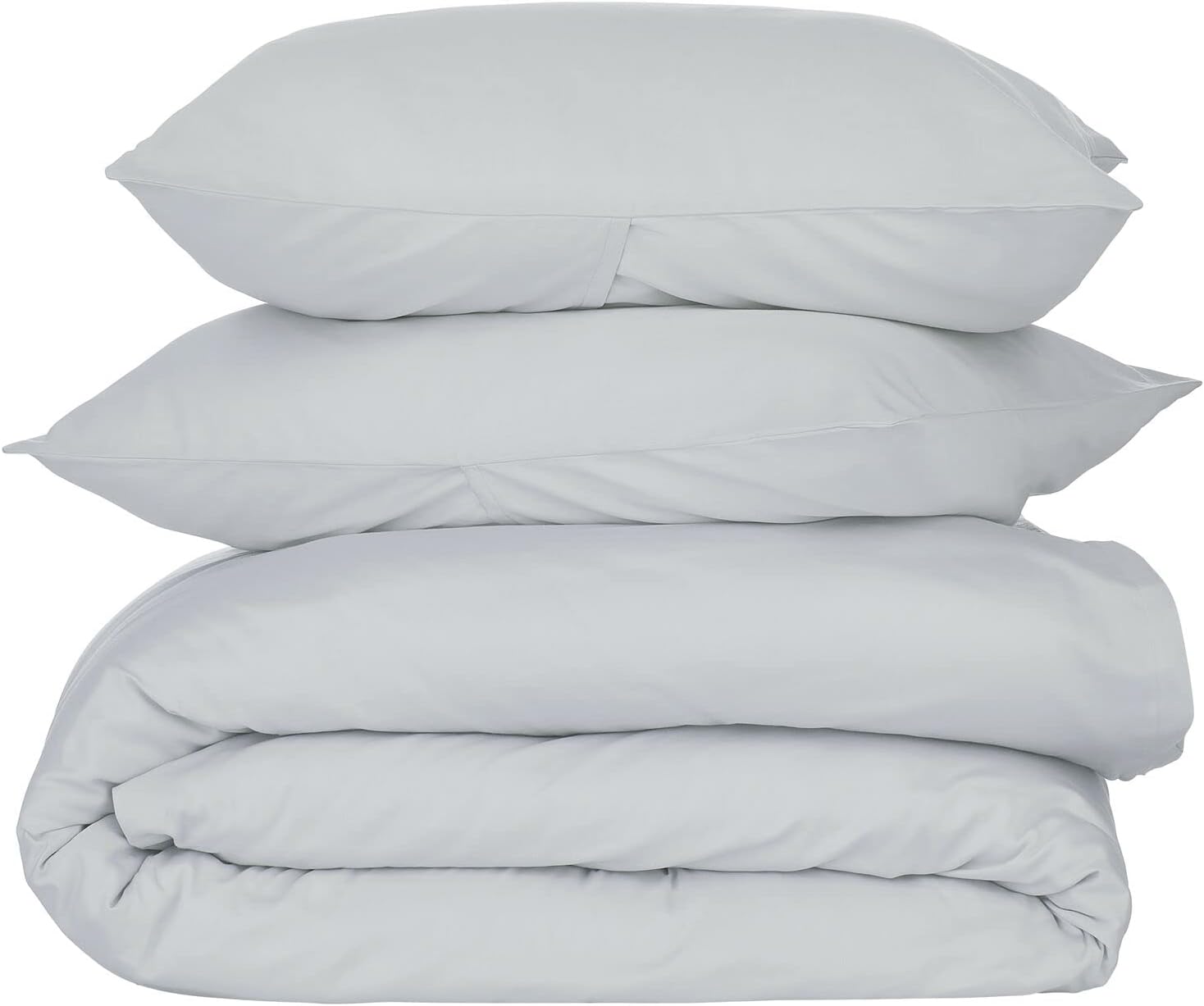 Nate Home by Nate Berkus – Funda de edredón de satén de algodón de lujo de 300 hilos, 3 piezas, ultra suave, fresco, juego de ropa de cama de