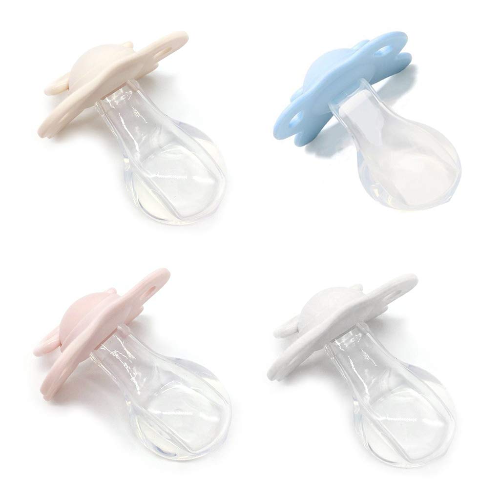 MEIYIN Chupete para adultos con orificio ancho en forma de mariposa de silicona para adultos suministros (blanco)