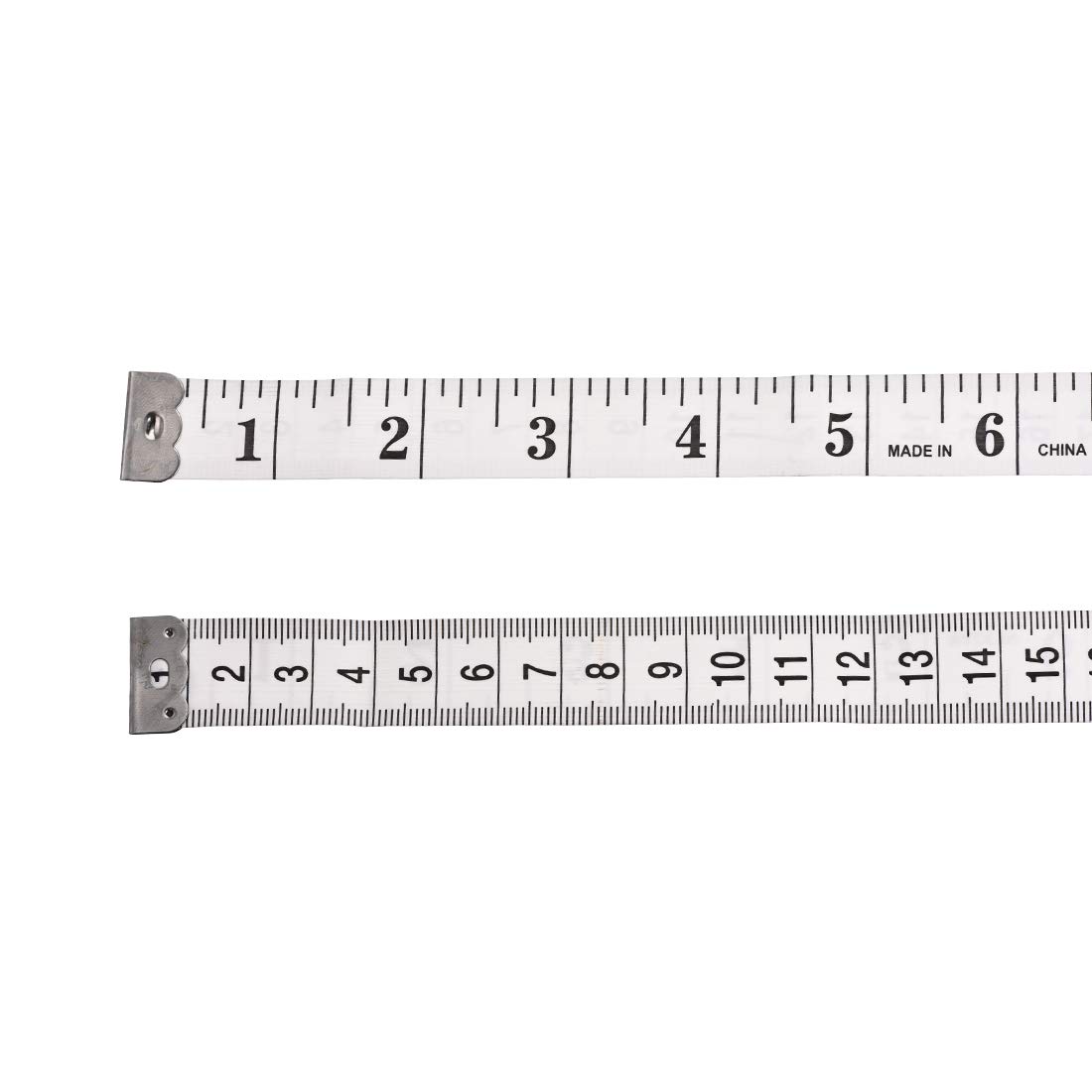 uxcell Cinta métrica de tela para cuerpo 118.1 in 120 pulgadas métrica cinta métrica suave de doble cara para costura a medida blanca