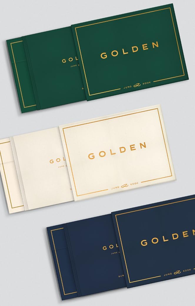 Weverse POB BTS JUNGKOOK GOLDEN 1er álbum en solitario 3 Ver Set + Weverse Shop Tarjeta fotográfica POB
