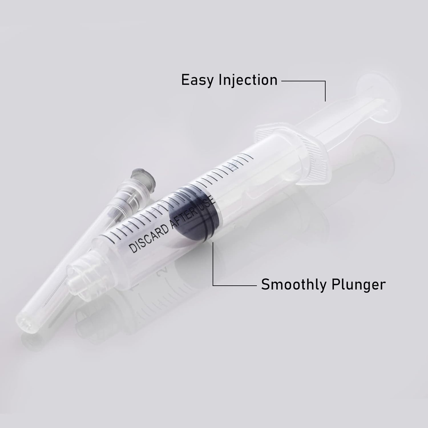 Jeringa de 0.2 fl oz con 0.78 oz 1 pulgada, desechable envuelta individualmente, paquete de 20