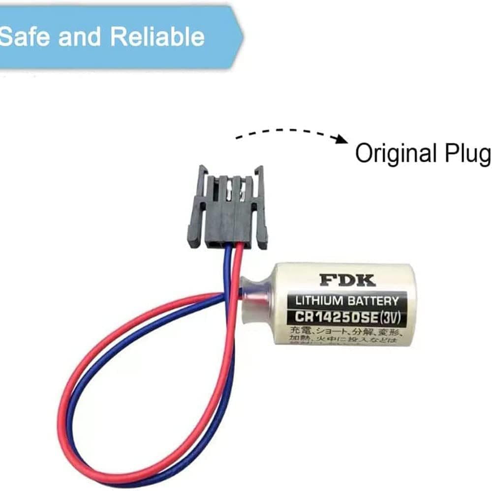 XIAOXX – Paquete de 3 baterías de litio CR14250SE de 3 V 1000 mAh CR14250SE 12AA para fuente de alimentación de respaldo FDK 1747-BA con enchufe