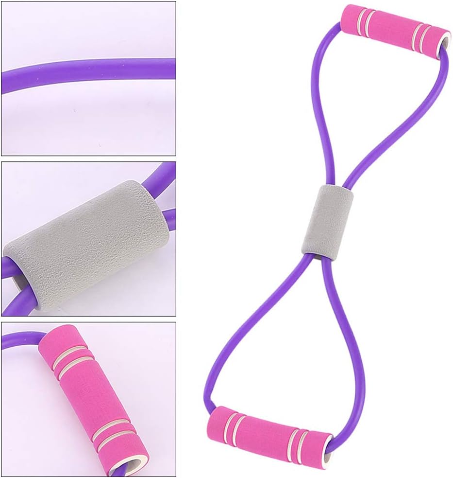 Tubo de resistencia en forma de 8 para entrenamiento en casa, yoga, pilates, brazos, herramienta de entrenamiento de fuerza