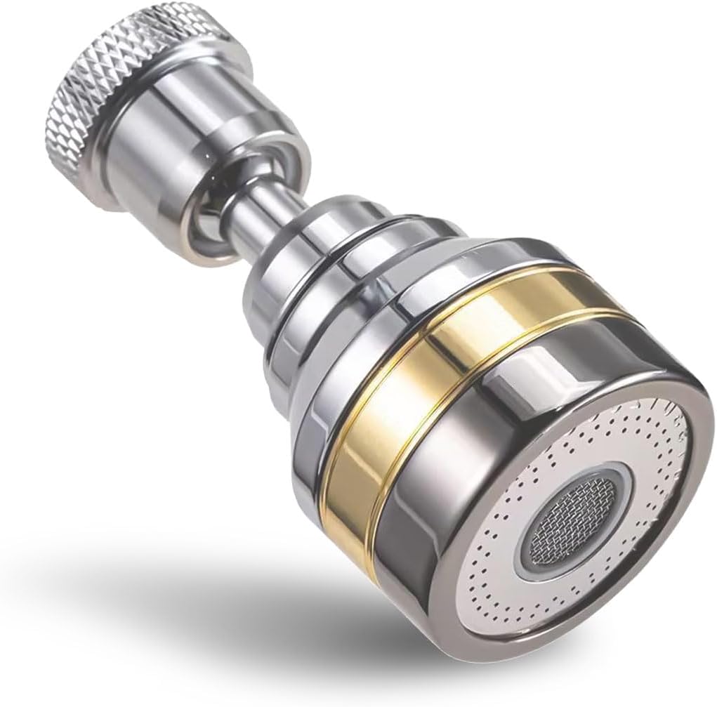 Aireador de grifo giratorio, boquilla de grifo de doble función de 360 grados, accesorio giratorio para grifo de fregadero de cocina, extensor de