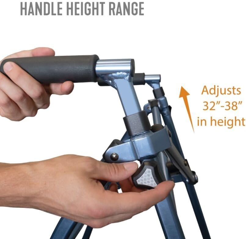Able Life – Caminante para ahorrar espacio, ligero y plegable para adultos, personas mayores y ancianos, andador de viaje compacto con ruedas de 6