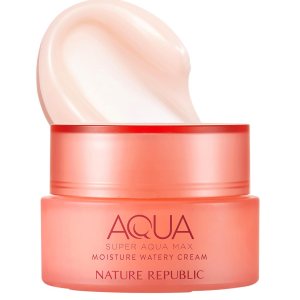 Nature Republic Crema acuosa Super Aqua Max Moisture 2.7 Fl Oz para piel seca Nature Republic Crema acuosa Super Aqua Max Moisture 2.7 Fl Oz para piel seca