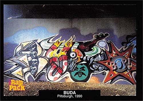 Buda trading card (Graffiti Artist, Pittsburgh, Bombing) 1991 Rap Pack Unstoppable Stickers #17