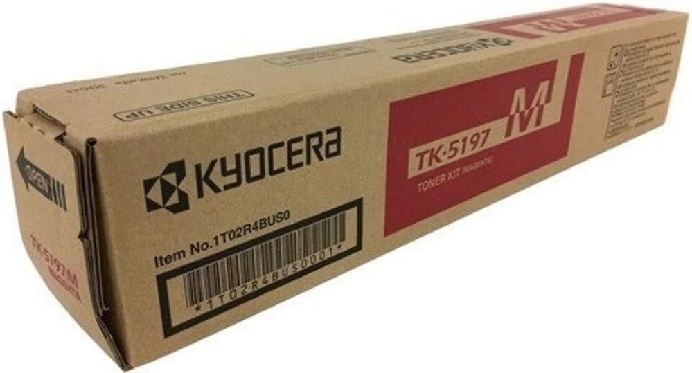 Kyocera 1T02R4BUS0 Modelo TK-5197M Cartucho de tóner magenta para uso con impresoras multifuncionales a color Kyocera TASKalfa 306Ci A4, rendimiento