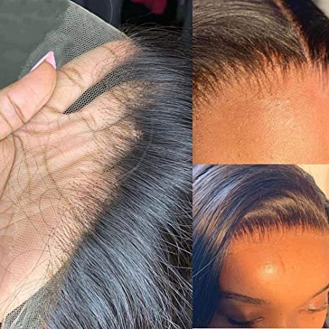 Pelucas de cabello humano ondulado con encaje frontal HD de 13 x 4 pulgadas, pelucas de encaje frontal de 24 pulgadas, predepiladas con abuelitos,