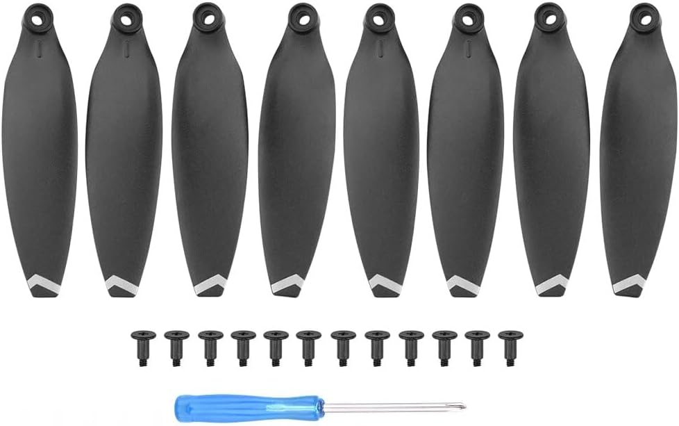 Low Noise Propeller for FIMI X8 Mini Drone Spare Parts Light Weight Prop Folding Blade Wing CWCCW V2Accessory (Color  White Edge)