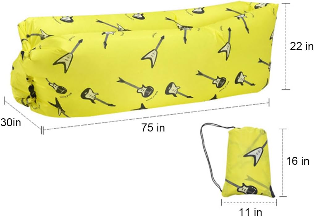 CCDXD – Sofá de aire, tumbona inflable para viajes, al aire libre, camping, senderismo, fiestas en la playa, picnic, patio trasero, junto al lago,