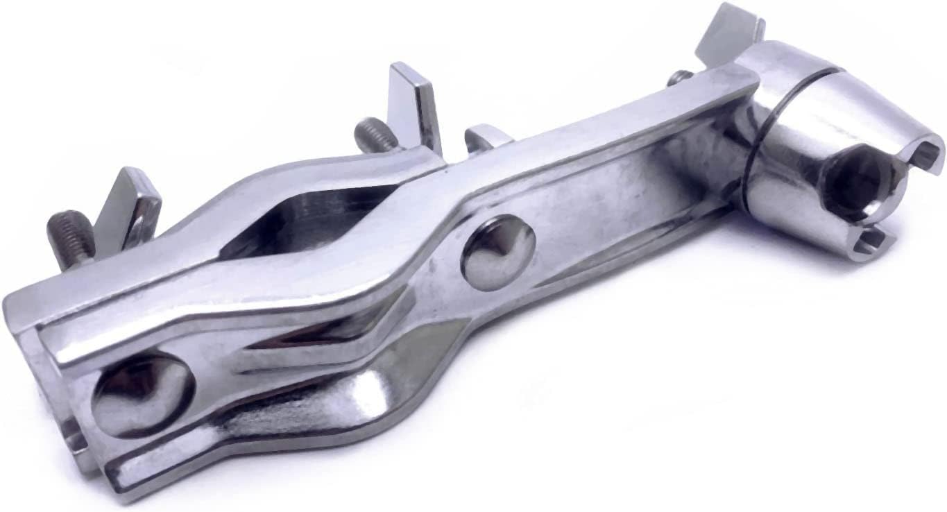 Soporte de abrazaderas de extensión de tambor + brazo de pluma de platillo en forma de Z con tuerca de ajuste rápido para soportes y soportes de