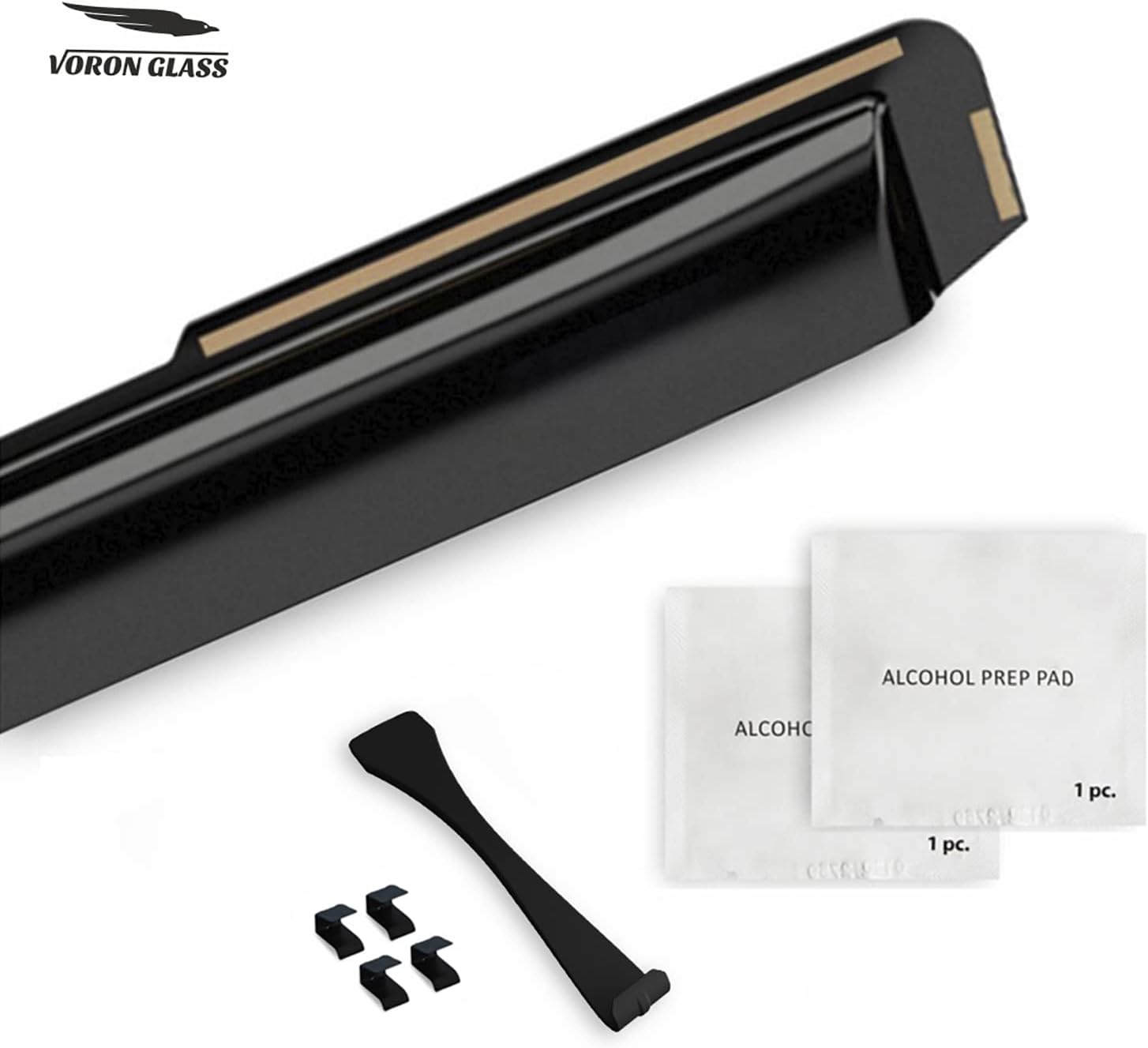 Voron Glass Protectores de lluvia extra duraderos en canal para Ram 25003500 2011-2023 Mega Cab, deflectores de ventana, viseras de ventana de