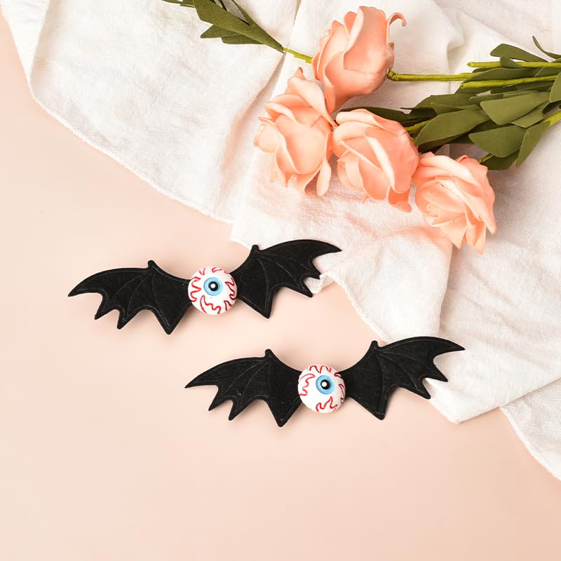 Pinzas para el cabello de Halloween con alas de murciélago para mujeres, horquillas de Halloween para niñas, accesorios para el cabello para