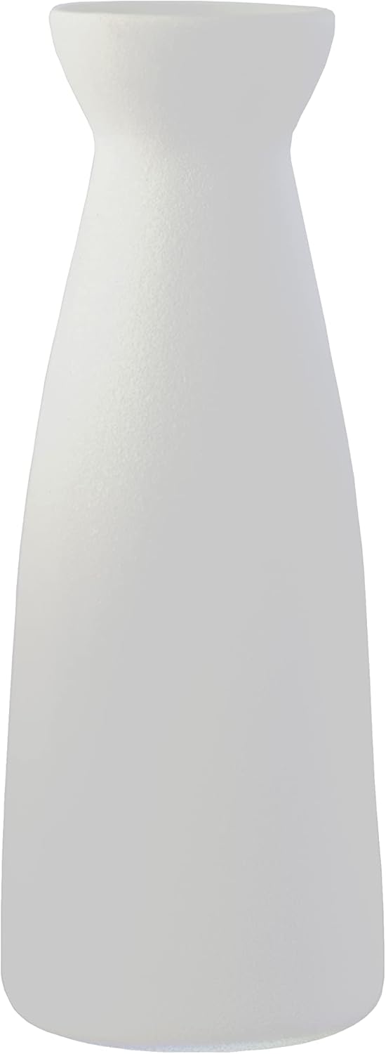 Jarrón de cerámica blanca, jarrón minimalista moderno, jarrón de cerámica blanca de hierba de las pampas, jarrón decorativo moderno, estilo bohemio