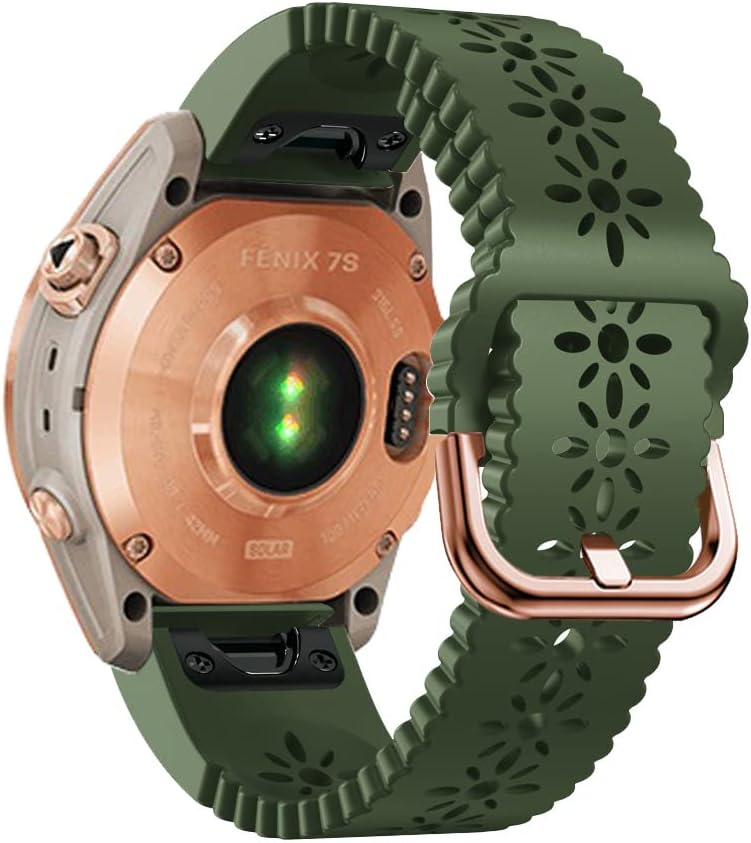 ZACLAY QuickFit Lace – Correa de reloj Wishbone de 0.787 in compatible con Garmin Fenix 7S 5S5S Plus, 6S6S Pro, D2 Delta S, Descent Mk2S – Correa de