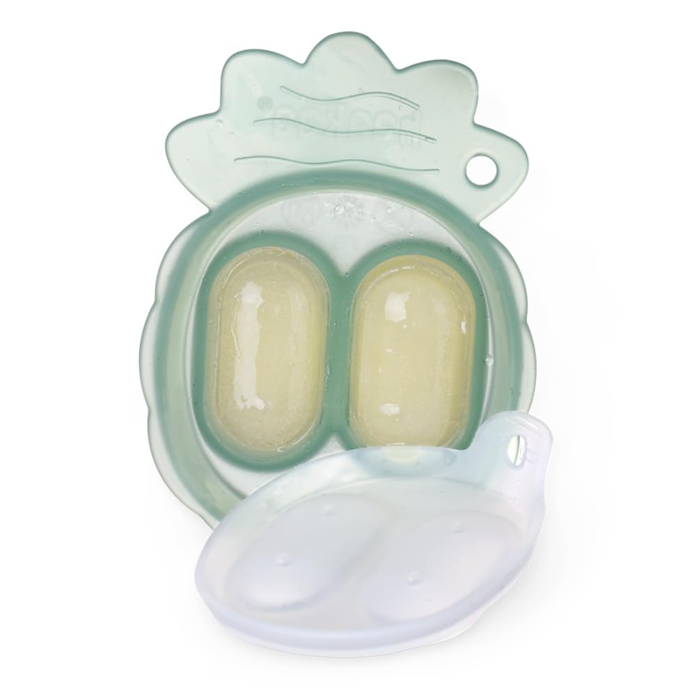 Haakaa Freeze-N-Feed Mini Combo con alimentador de alimentos de silicona y mini bandeja de silicona  Alimentador automático de alimentos sólidos