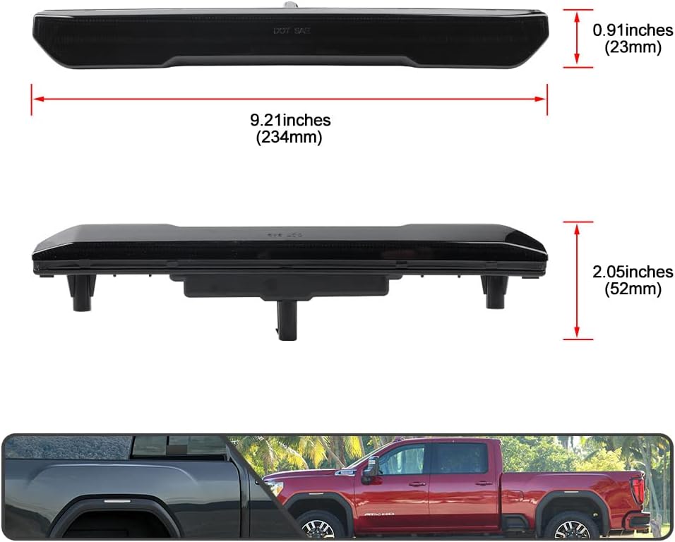 4 luces LED de color blanco completo para GMC Sierra 2500HD 3500HD 3500HD 2020 2021 2022 Luz indicadora de giro de guardabarros, reemplazo de la