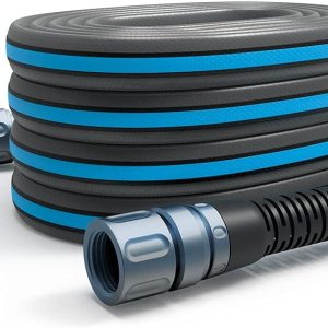 FITT Force Pro Manguera de agua, manguera de jardín de grado comercial resistente de 58 pulgadas, 75 pies, color azul FITT Force Pro Manguera de agua, manguera de jardín de grado comercial resistente de 58 pulgadas, 75 pies, color azul