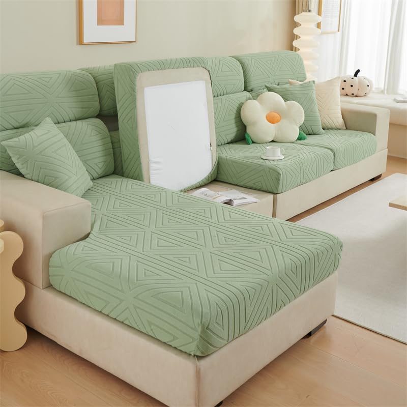 INFLAG Fundas de sofá en forma de L, fundas de sofá mágicas, funda de sofá chaise lounge, funda elástica con banda elástica, protector de muebles