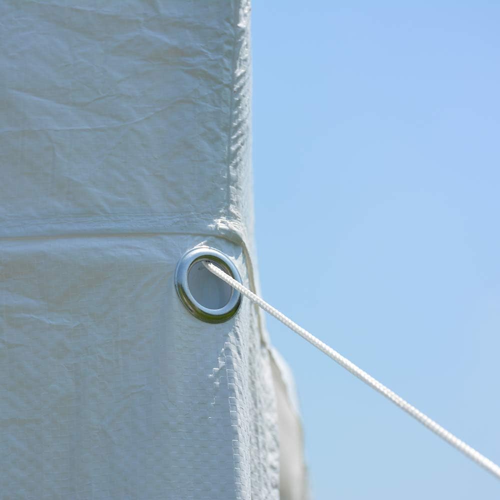 Carpa de PE para jardín, carpa de fiesta, 4.23 oz, impermeable, para exteriores, 9.8×9.8 ft9.8×19.7 ft9.8×29.5 ft (9.8×9.8 ft, blanco)
