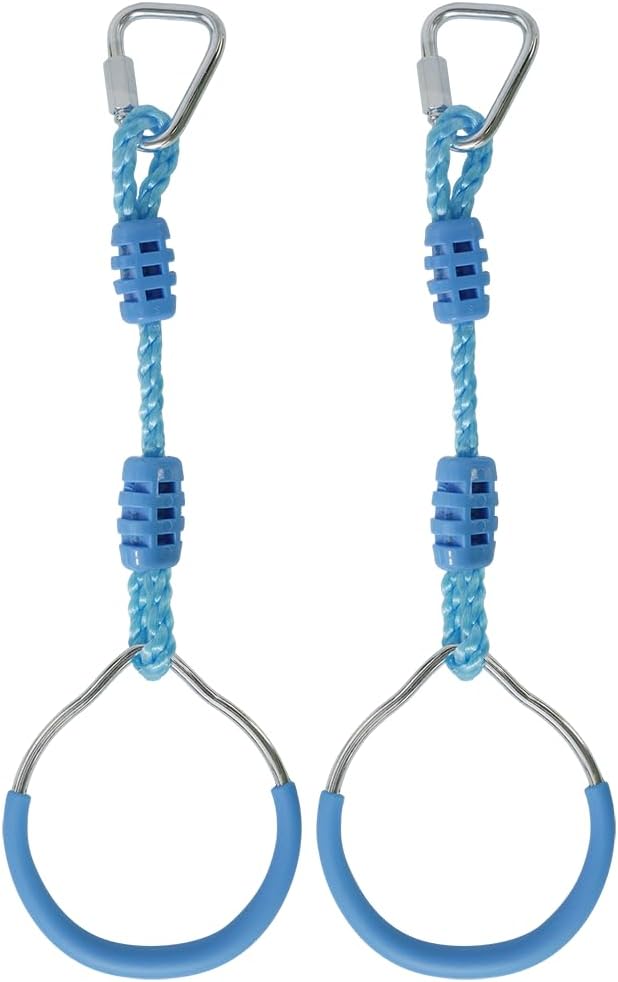 American Ninja Warrior – Juego de carrera de obstáculos con anillo ninja para niños, para exteriores, selva, 2 azules para adultos, equipo de