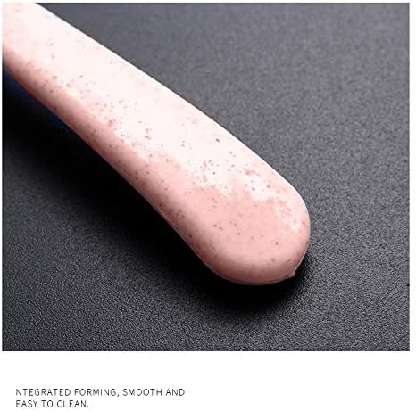 SUNNYHILL – Juego de 4 cubiertos de paja de trigo saludable y ecológico, utensilios portátiles biodegradables, palillos, tenedores, cuchillos,