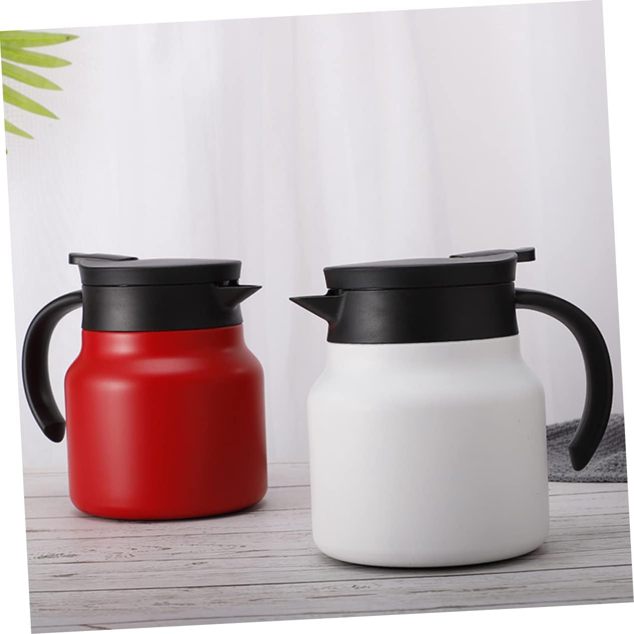 GOOHOCHY Olla de acero inoxidable Jarra de café al vacío Máquina de café turca Dispensador de café turco Cafetera eléctrica Hervidor de agua Oficina