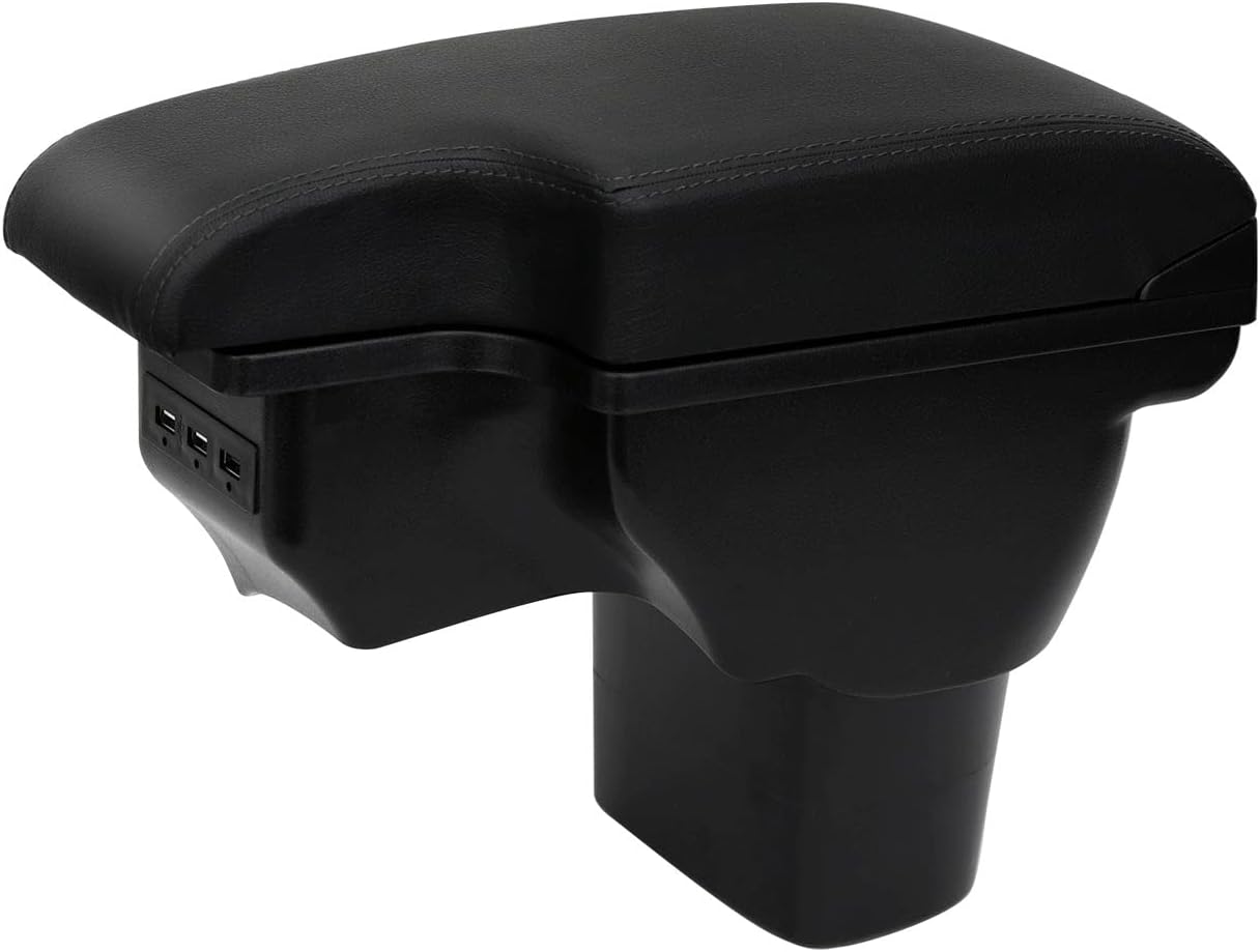Para Nissan Juke Consolas Apoyabrazos Caja de Almacenamiento de Doble Capa con 3 Puertos USB