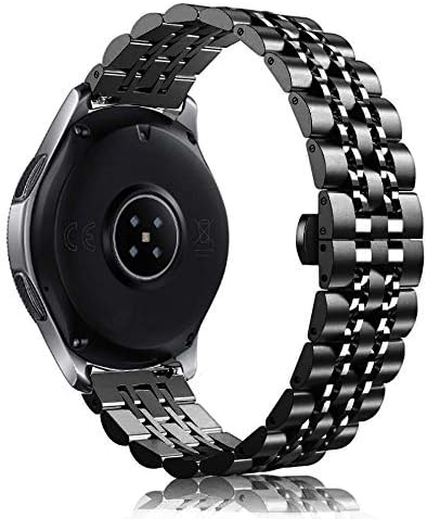 DEALELE Correa compatible con Samsung Gear S3  Galaxy Watch 1.811in  Galaxy Watch 3 de 1.772in, 0.866in, 7 filas de acero inoxidable para Huawei