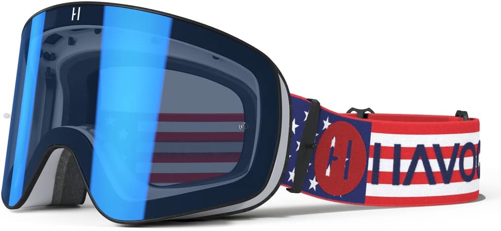 Havoc Racing Gafas magnéticas sin marco, para motocross, motocross, motocross, snowboard, ATV y UTV – Gafas antivaho con bloqueo UV