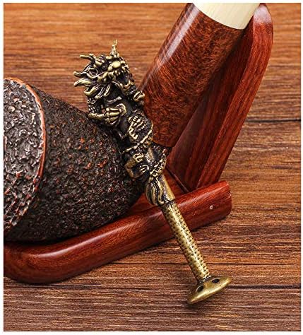 Herramienta de manipulación de pipas de tabaco, Retro Pokers Dragón tallado, 6 agujeros, accesorios de limpieza de pipas Tom’s Wheezes decoraciones
