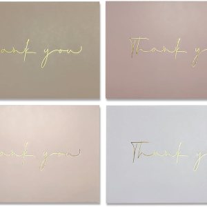 40 tarjetas de agradecimiento doradas con sobres, surtidos de tarjetas de agradecimiento, adecuadas para baby shower, despedida de soltera, bodas, 40 tarjetas de agradecimiento doradas con sobres, surtidos de tarjetas de agradecimiento, adecuadas para baby shower, despedida de soltera, bodas,