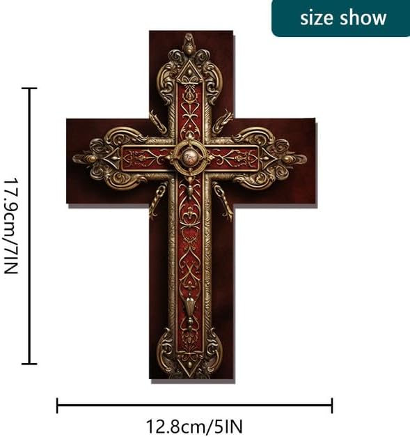 -Christians – Letrero de cruz de madera para decoración del hogar de granja, cruz de pared inspiradora religiosa, placa de arte de pared de madera,