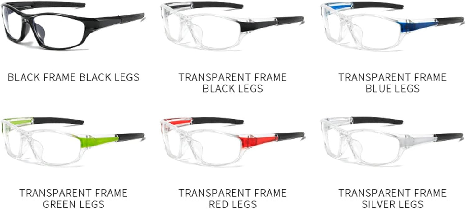 mincl Gafas de seguridad de lente completa envolventes con lectores, gafas de lectura de seguridad con aumento deportivo para hombres y mujeres