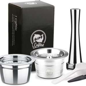 Cápsula de café recargable en acero inoxidable cápsulas reutilizables filtros de café compatibles con máquinas K-fee WAVEK-FEE TWINS II Series (3 Cápsula de café recargable en acero inoxidable cápsulas reutilizables filtros de café compatibles con máquinas K-fee WAVEK-FEE TWINS II Series (3