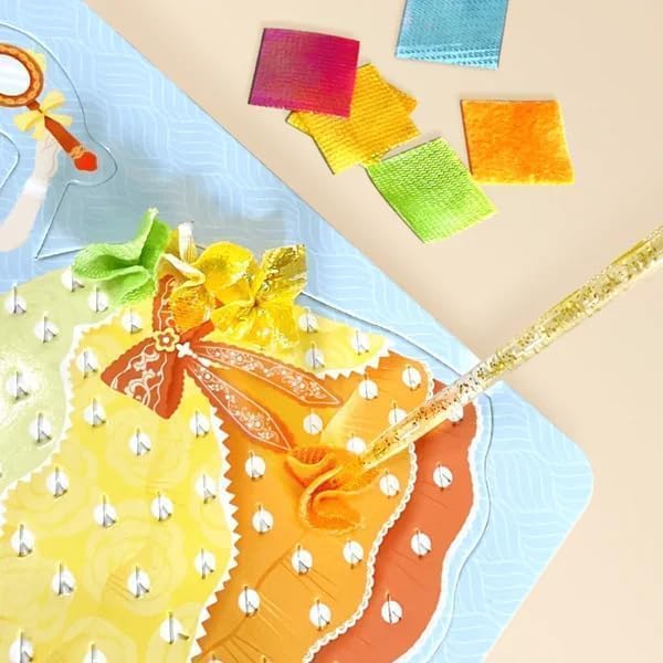 Frenesí de arte de tela, rompecabezas creativo, pintura de pinchazo, kit de bricolaje creativo de arte poke para niñas, kit de manualidades de papel