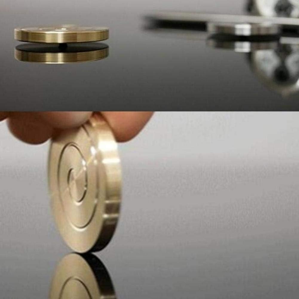 1 juguete de escritorio giratorio cinético, juguete de escritorio de bola de ilusión óptica fascinante, balanceado tamaño moneda para hombres,