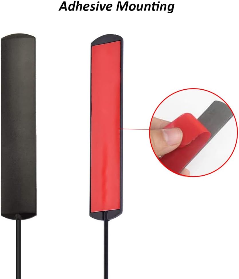CORONIR Antena de coche estéreo para coche, antena de radio FM AM, montaje adhesivo para coche, antena de parche oculto para vehículo, camión, SUV,