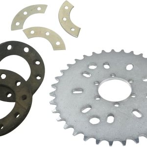 Piñón de rueda de 35 dientes 35T con kit de montaje de piñón trasero de 9 agujeros para bicicleta motorizada de 49cc 50cc 66cc 80cc Piñón de rueda de 35 dientes 35T con kit de montaje de piñón trasero de 9 agujeros para bicicleta motorizada de 49cc 50cc 66cc 80cc