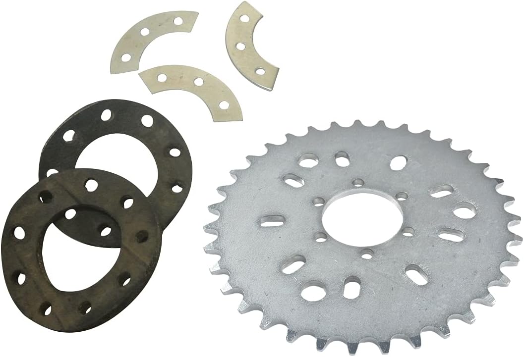 Piñón de rueda de 35 dientes 35T con kit de montaje de piñón trasero de 9 agujeros para bicicleta motorizada de 49cc 50cc 66cc 80cc
