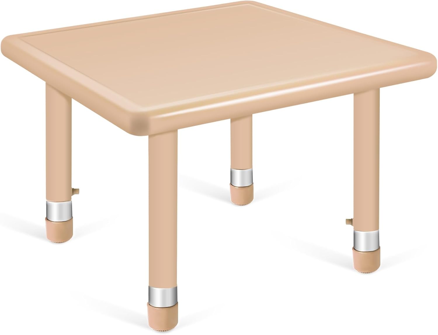 Mesa de plástico para aula de 24 pulgadas, mesa de actividades cuadrada de altura ajustable, muebles de aula, escritorio de actividades impermeable